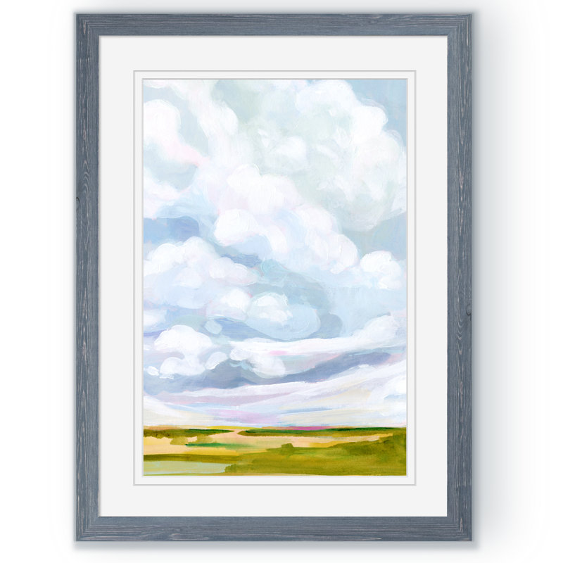 « lucid skies ii » par paul cezanne-cadre photo, reproduction d’art sur papier, Encadré à imprimé gris