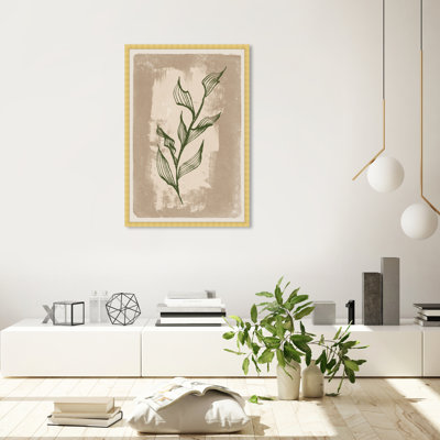 Feuilles illustrées II - peinture sur toile