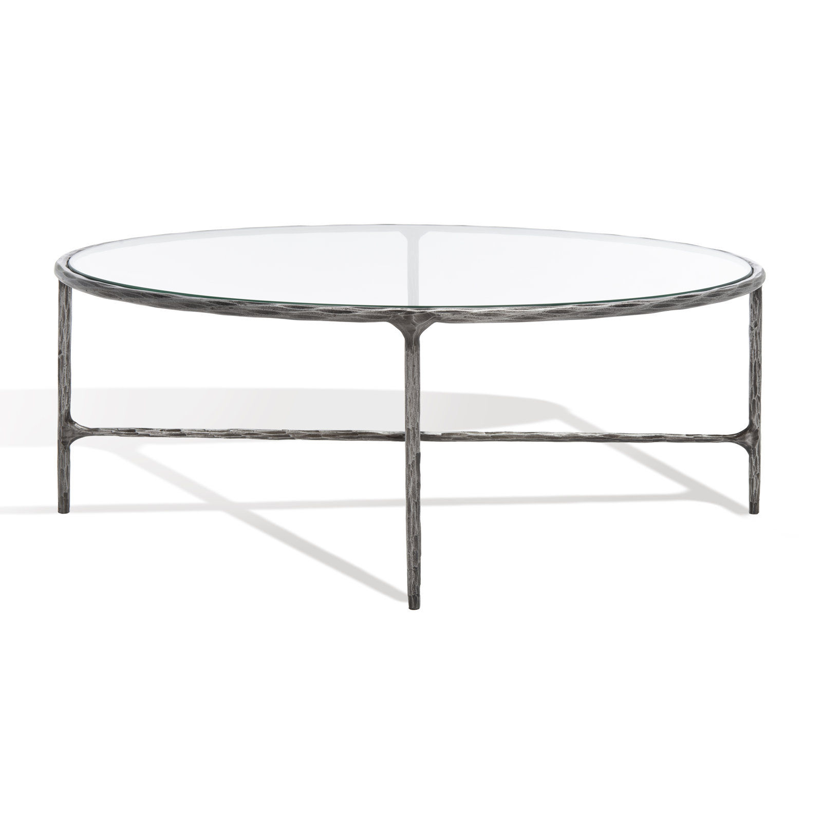 Evelynn Coffee Table, Silver, Clear