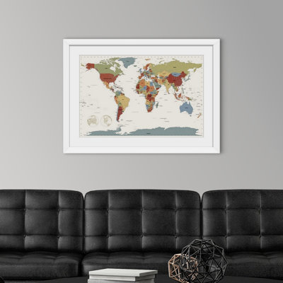 «World Map», impression par Michael Tompsett
