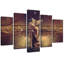 Buddha Brown Feng Shui - 5 Piece No Frame Print on Canvas-2104218994