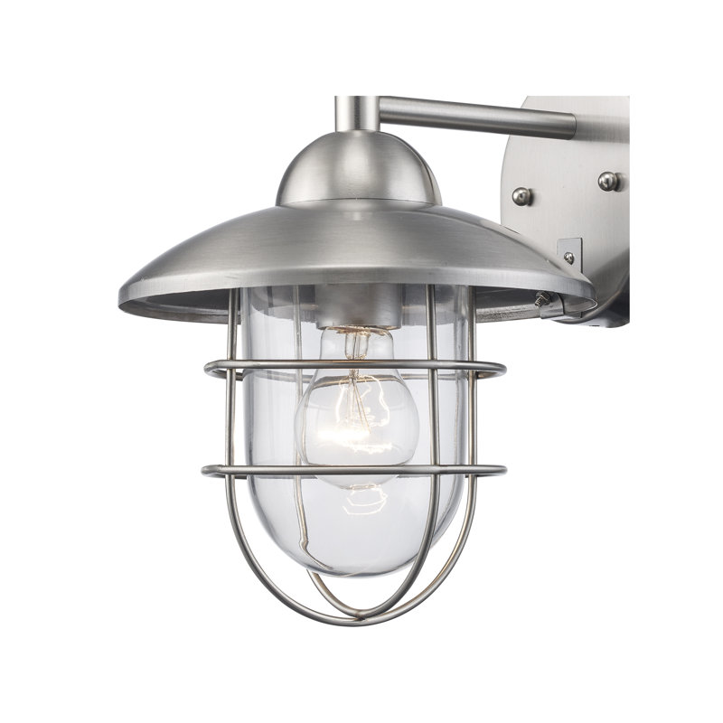Lanterne murale d'extérieur en acier Rathbun, H 8 po x l 6 po x P 7,5 po