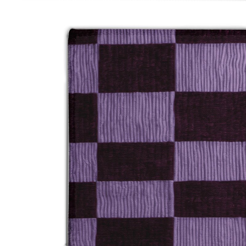 Tapis d'intérieur et d'extérieur à carreaux rouge, Rectangulaire 2 pi x 3 pi
