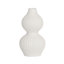 Vase en céramique blanche nervurée 10 "Liubomila-95418597-95418596