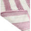 Ensemble de 2 tapis de salle de bain en chenille douce et moelleuse à rayures rose et blanc-1550904441