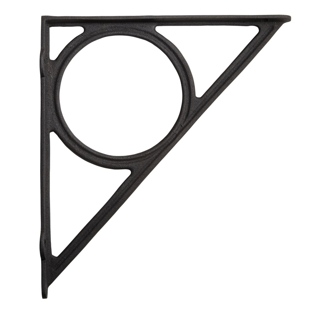 Encircle Cast Iron Shelf Bracket - Black Powder Coat Signature Hardware