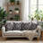 Black Linen Throw Pillow Covers Set with Beige Embroidery – Christmas Decor Accent 18x18 for Sofa