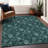 Premium Machine Washable Prisco Teal Rug-113472854