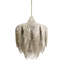 Large Leather Fringe Chandelier w/ Crown-367192913-380940079