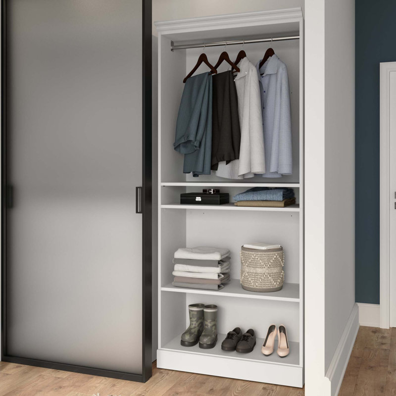 Système de rangement pour garde-robe l 36 po Alvaretta, Blanc