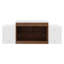 Meuble-lavabo mural 54 po avec lavabo de comptoir en résine et 2 tablettes de rangement, 2 portes à fermeture douce
