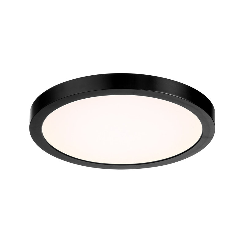 Raed LED Flush Mount in Black, 0.9" H x 10" W x 10" D, Black