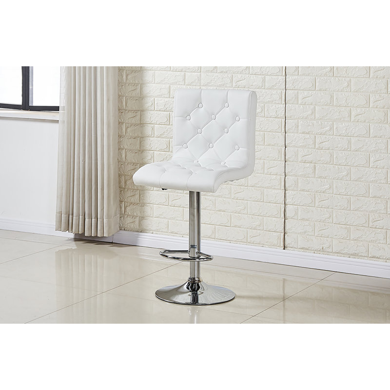 Tabouret de bar réglable en hauteur Brambleton, Blanc