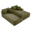 Canapé modulaire 105 po, canapé modulaire Cloud avec assise profonde, canapé modulaire moderne en L avec méridienne, fauteuils rembourrés pour salon, sans assemblage, (VERT)