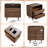 Angela Walnut Night Stand Set of 2 with Open Shelf & 2 Drawers, Bedside Table Set of 2 with Charging Station, Modern Walnut Design, 23.7"W x 15.8"D x 25"H-2030912486-2037022384