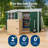 10x8 FT Outdoor Storage Shed with 450 Cu Ft Capacity - Weather-Resistant Steel Garden Shed with Gable Roof & Grid Windows-125304384