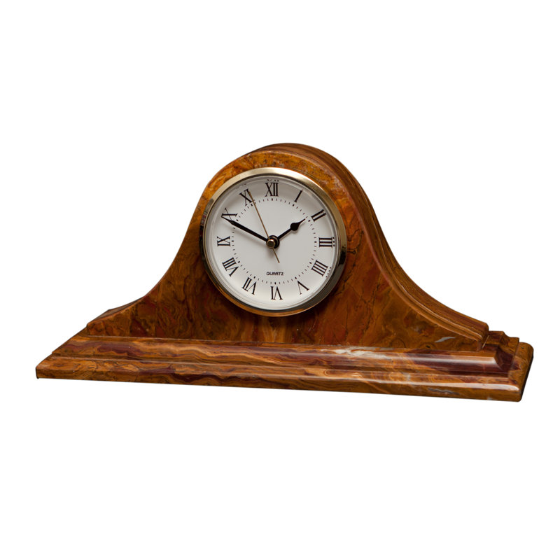 Horloge de table traditionnelle Traditional, Onyx brun safran