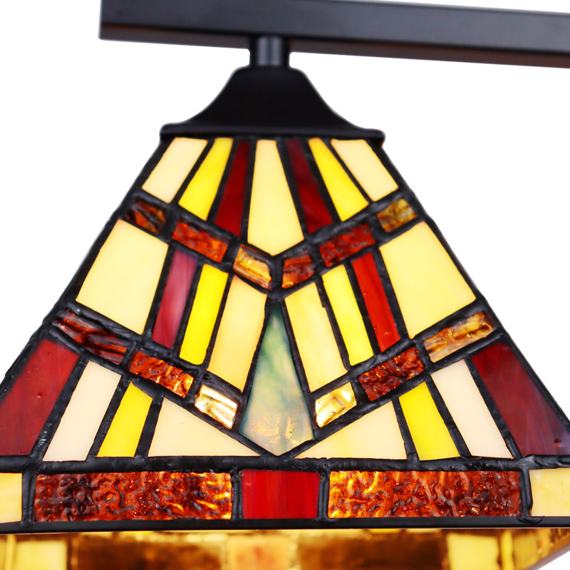 Lustre 3 lumières en bronze noirâtre de style Tiffany Foundry Select Annarosa Mission
