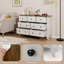 Ensemble de 1 commode de 47 po avec 7 tiroirs en tissu anti-basculement gris