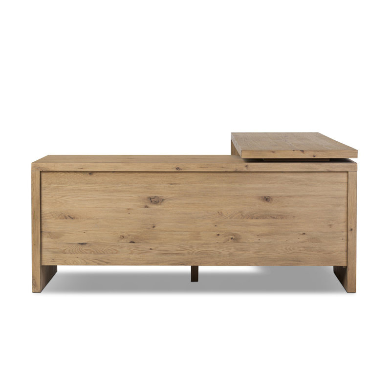 Noah Rotating Desk-Aged Smoked Oak, Aged Smoked Oak