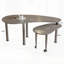 Table basse rotative contemporaine avec pieds en bois d'hévéa massif, table basse rotative à 360 degrés pour le salon et la chambre à coucher