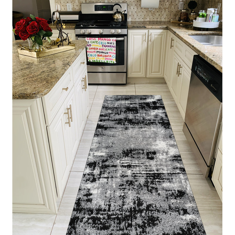 Tapis à poil long Armantas, Tapis de couloir 2 pi 6 po x 8 pi