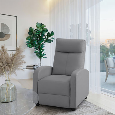 Sykora 26.8" Wide Faux Leather Manual Club Recliner by Ebern Designs