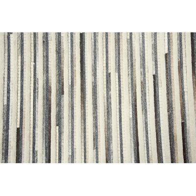 Wild Thing Leather Striped Indoor Rug