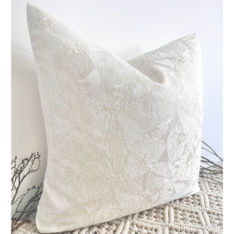 Abstract Ivory Square Cushion Cover