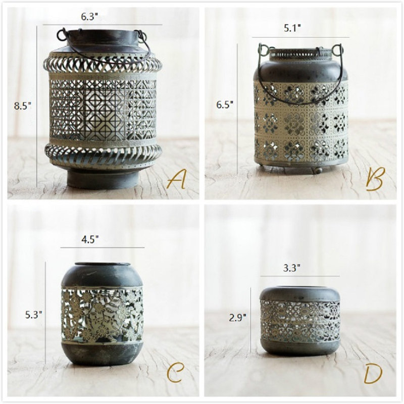 8.5'' H Metal Tabletop Lantern