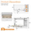 Grand lit escamotable avec compartiments de rangement à hauteur réglable et tablette, cadre de lit mural avec 1 tiroir, lit plateforme pliable multifonctionnel pour chambre à coucher, chambre d'amis-133422682