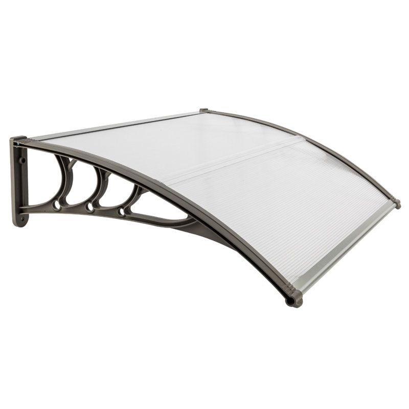 Household Front Door Window Awning Canopy , Polycarbonate Rain Cover With Abs Brackets, Waterproof Sunshade For Home Exterior