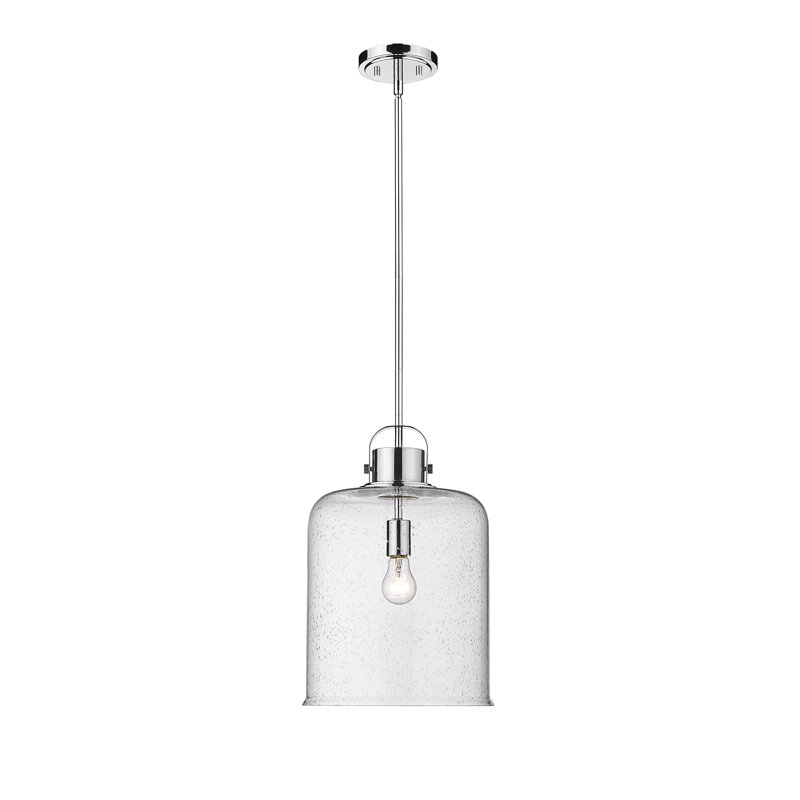 Luminaire suspendu 1 lumière Tyringham, H 99,25 po x l 12 po x P 12 po, Chrome