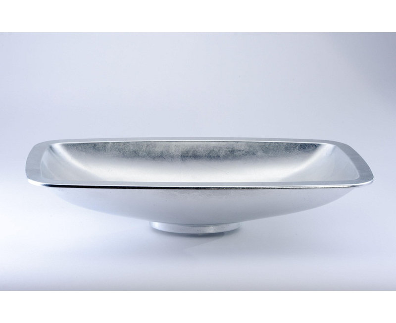 Oceano 25.2'' L Bathroom Sink, Silver Leaf