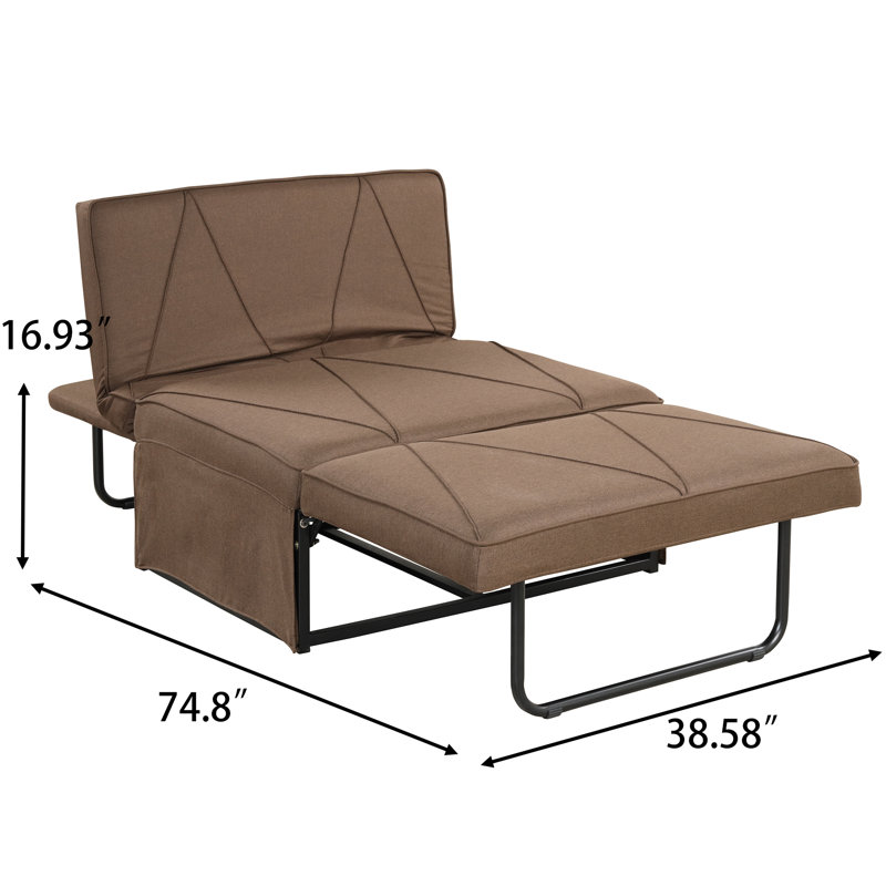 Chaise longue sans accoudoirs Tamathy, Brun