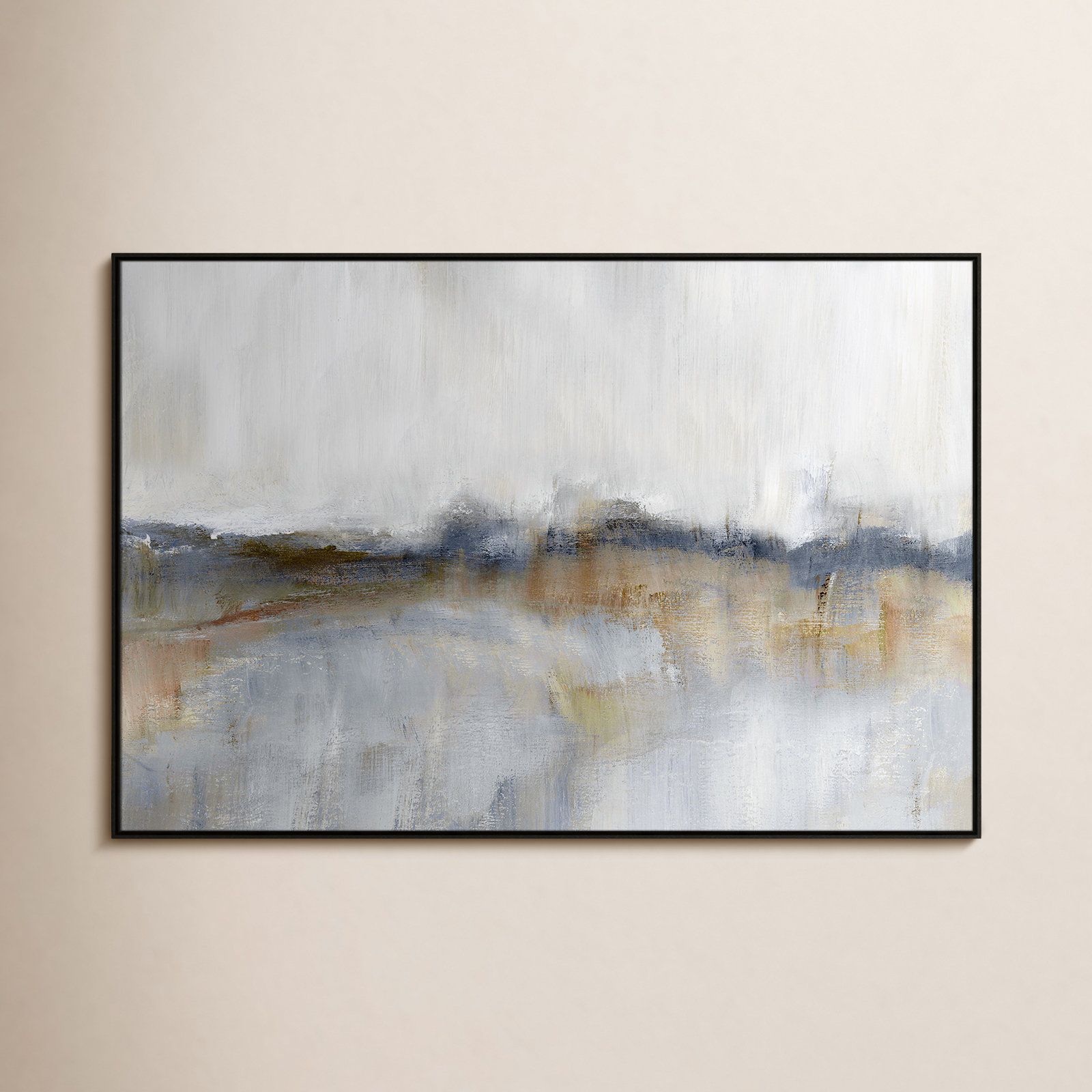 Autumnal Tide by Nan - Floater Frame Print on Canvas, 41.5''H x 61.5''W, Black