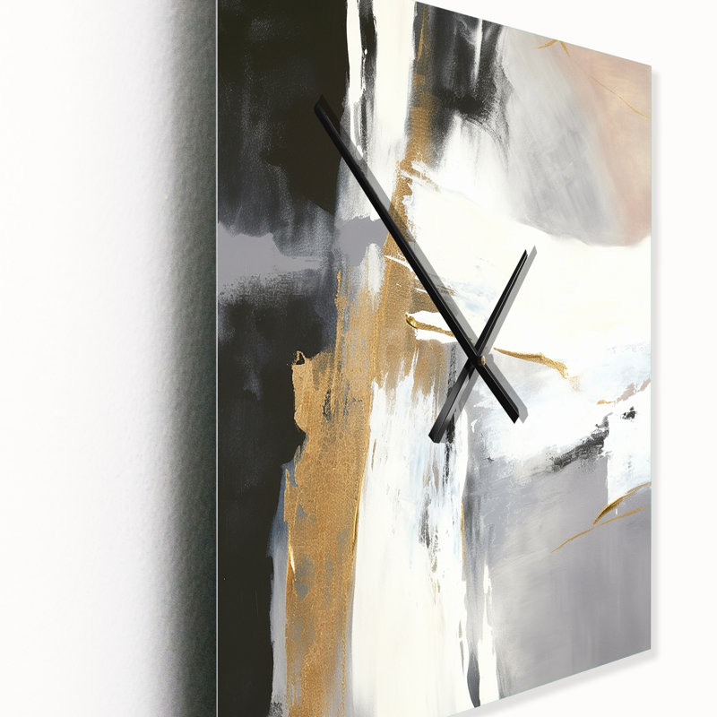 Ingry - Horloges murales abstraites en marbre, H 32 po x l 24 po