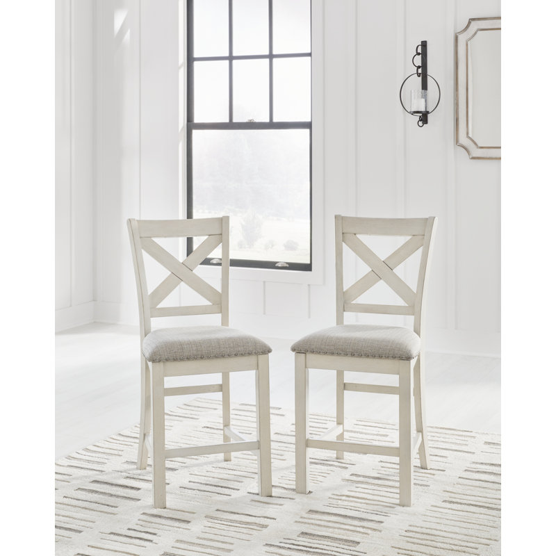 Janeria Upholstered Counter Stool with Solid Wood Frame