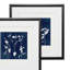 Cyanotype botanique i, ensemble de 2 reproductions encadrées-27610096