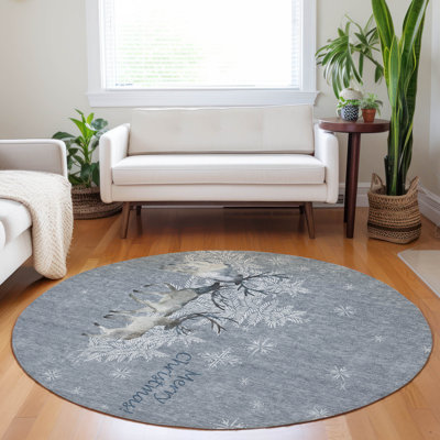 Premium Machine Washable Cerrito AMF213 Ash Rug
