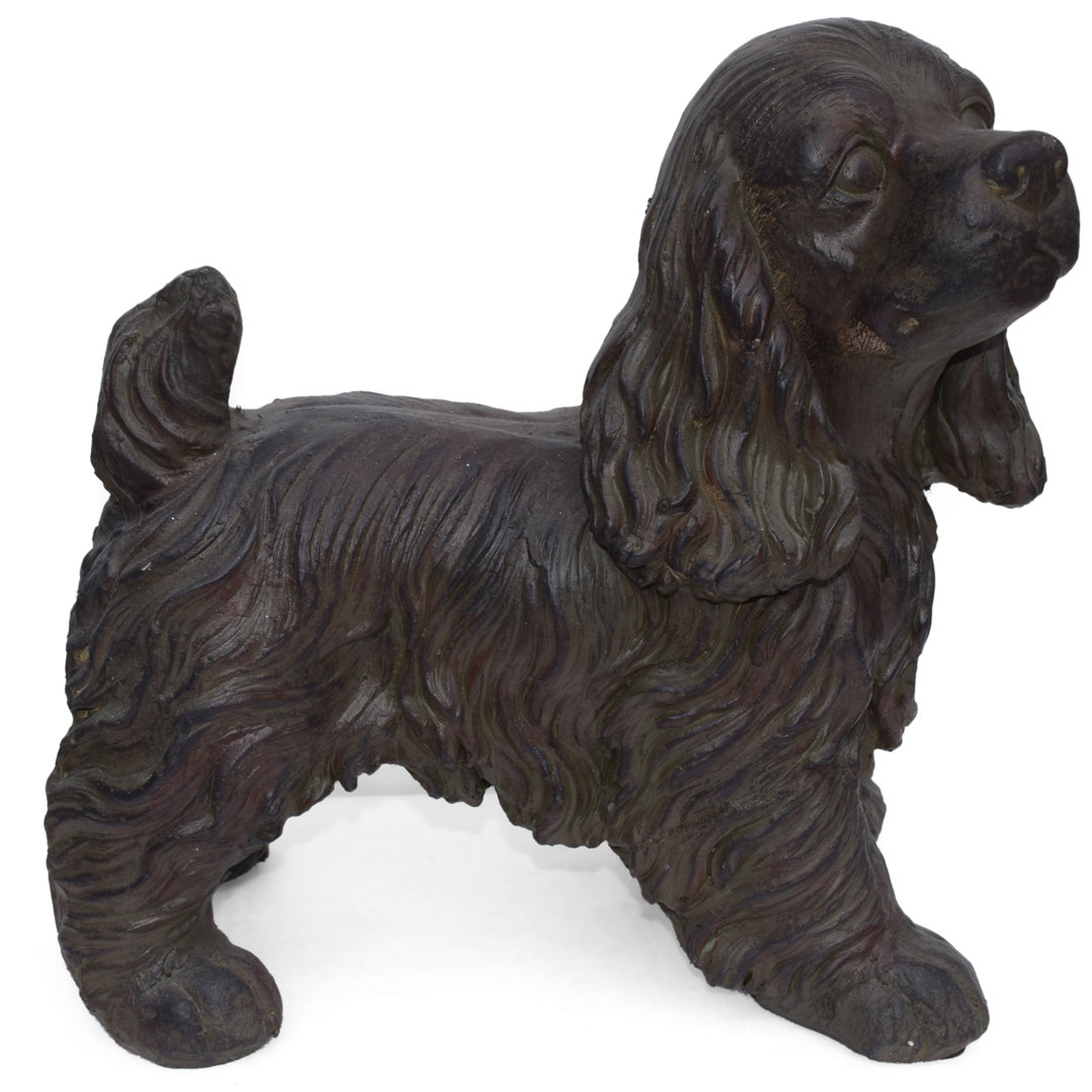 Burbach Dog Concrete Garden Statue Red Barrel Studio®