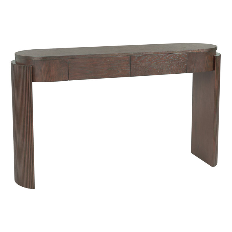 Fluted Design Console Table, Espresso