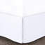 Lit en microfibre 5 pièces - très grand, blanc, design Shabby Chic, édredon à volants,, literie lavable à la machine, microfibre blanche et accents lavables