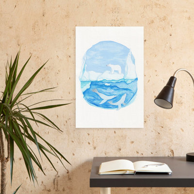Arctic Life - Frozen Seas - Polar Bear And Seals Contemporary Bear Winter Forest Wall Art