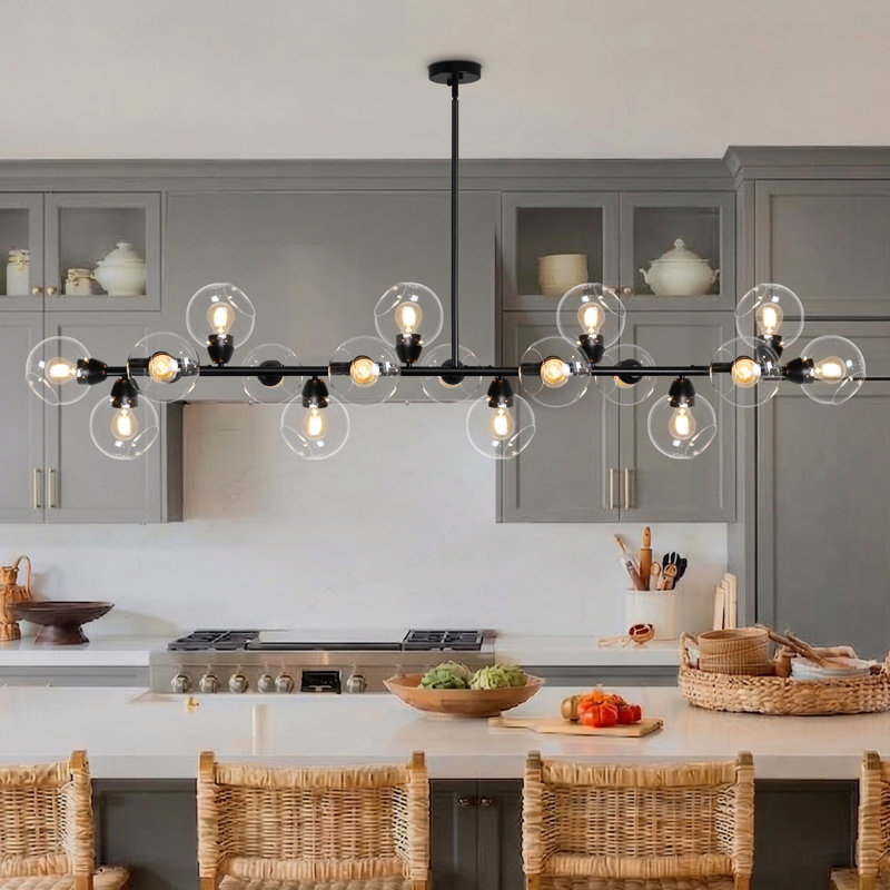 17-Light Dimmable Modern Chandelier Bubble Chandelier Linear Chandelier For Dinning Room