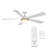 54" Eclipse 5 - Blade LED Smart Standard Ceiling Fan with Remote Control and Light Kit Included, Works With Google Assistant, Amazon Alexa, iOS and Android App-55354980