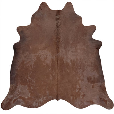 Tapis en cuir de vache teinté chocolat brésilien - Tapis en cuir véritable