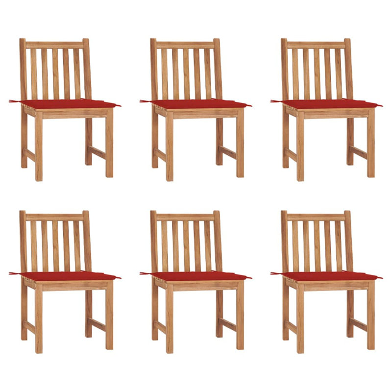 Chaise de patio avec coussin, Rouge