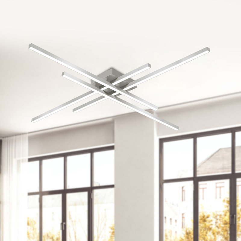 Vega 4 - Light LED Flush Mount, Brushed Nickel