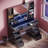 Vanity Desk With Mirror And Lights, Glass Top Dressing Table With 9 Drawers, Makeup Vanity With Storage Bench, European Style Vanity, Adjustable Brightness Vanity For Bedroom(black)